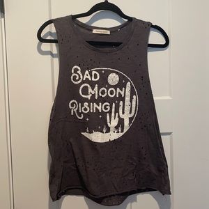 Bad Moon Rising perforated tank shirt